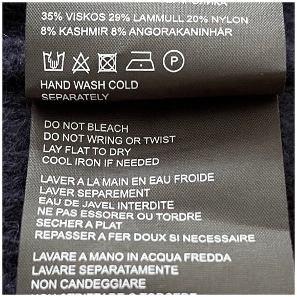 Club Monaco Wool/Cashmere Blend Cropped Open Cardigan XS - Picture 9 of 10